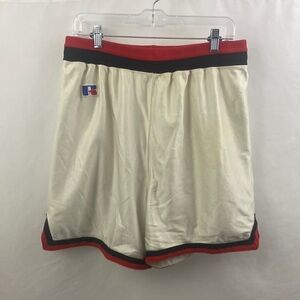 Vintage Russell Athletic Womens Misses Size 16 White Black Red Trim Gym Shorts